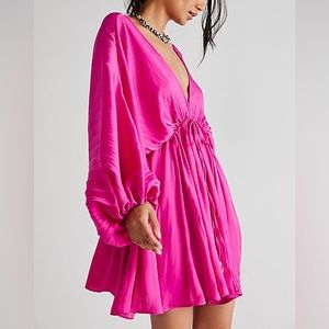 Free People Arzel Mini Dress RED NWT Size XS